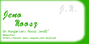 jeno moosz business card